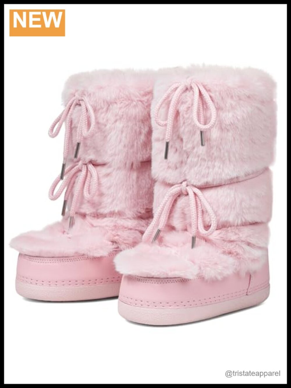 Women Snow Boots Fuzzy Faux Fur Platform Mid Calf Winter